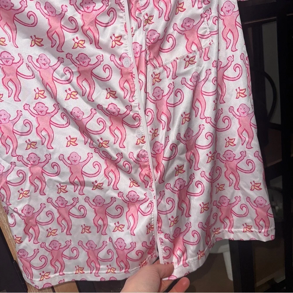 Monkey print pajamas shirt short sleeve button down rollerrabbit amazon girls